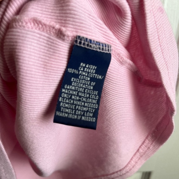 Ralph Lauren Light Pink Ribbed Tank Mini Dress Small 100% Pima Cotton - Picture 3 of 4